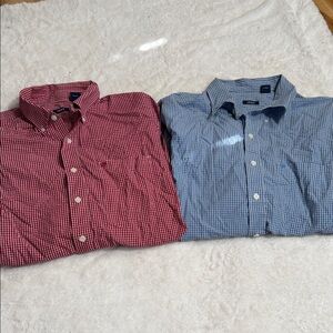 IZOD Mens Button Down Shirts XLT(Bundle of 2)